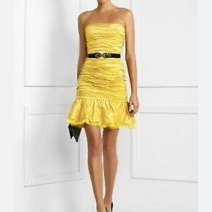 NEW WITH TAG BCBGMAXAZRIA BAMBOO POLYESTER BLEND COCKTAIL DRESS  SIZE 4